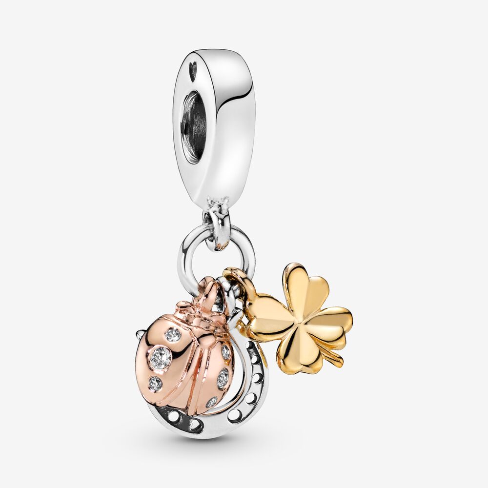 Charm Pandora Ferro di Cavallo, Quadrifoglio e Coccinella 798717C01