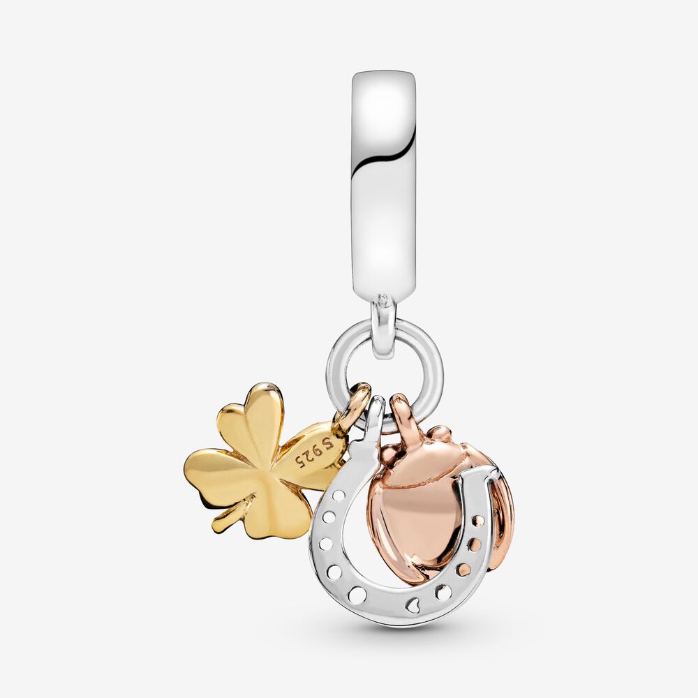 Charm Pandora Ferro di Cavallo, Quadrifoglio e Coccinella 798717C01