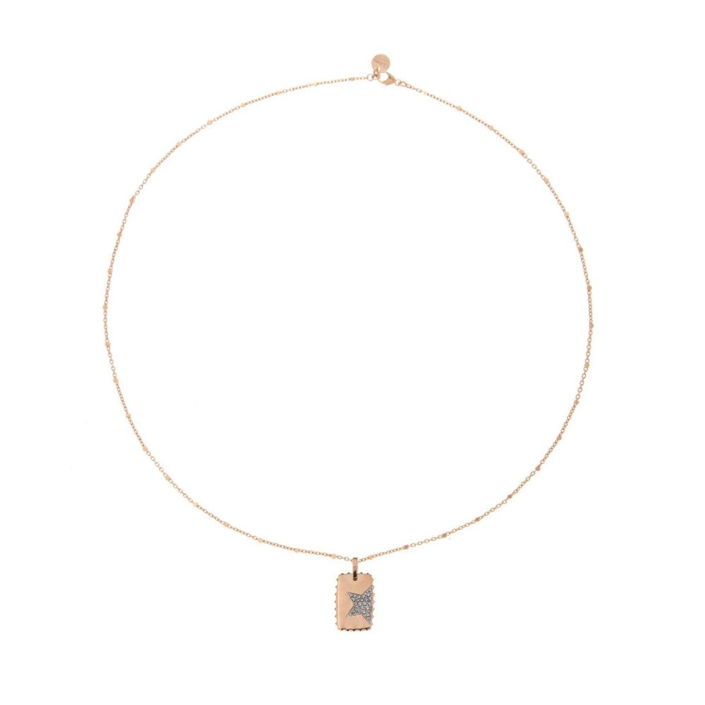 Girocollo Rue Des Mille Medaglia Stella - Catena e Punto GRZ-009RTSTE