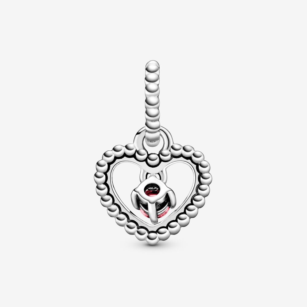 Charm Pendente Pandora A Cuore Petalo Rosa Decorato Con Sfere 798854C09