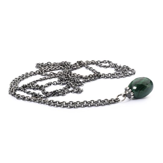 Collana Trollbeads Collana d'Argento con Malachite