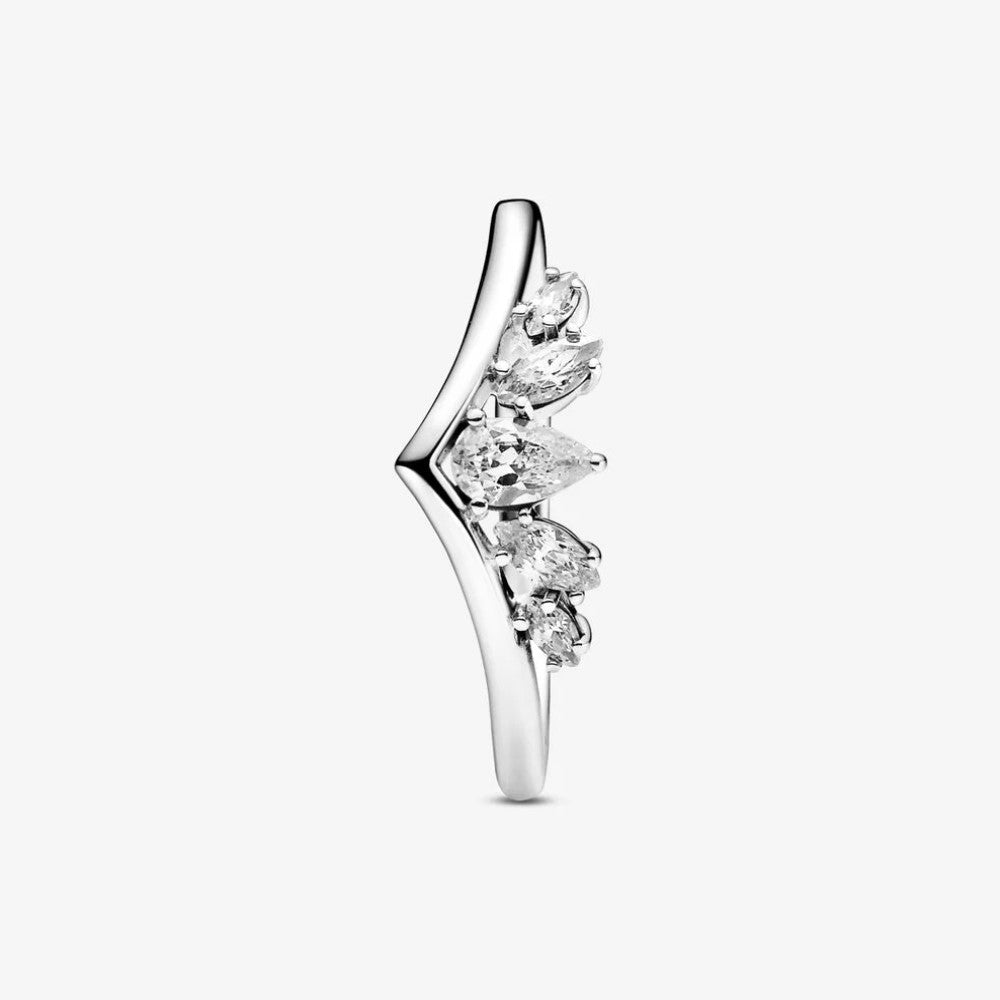 Pandora Sparkling Chevron Ring with Pear and Marquise Cut Stones 199109C01