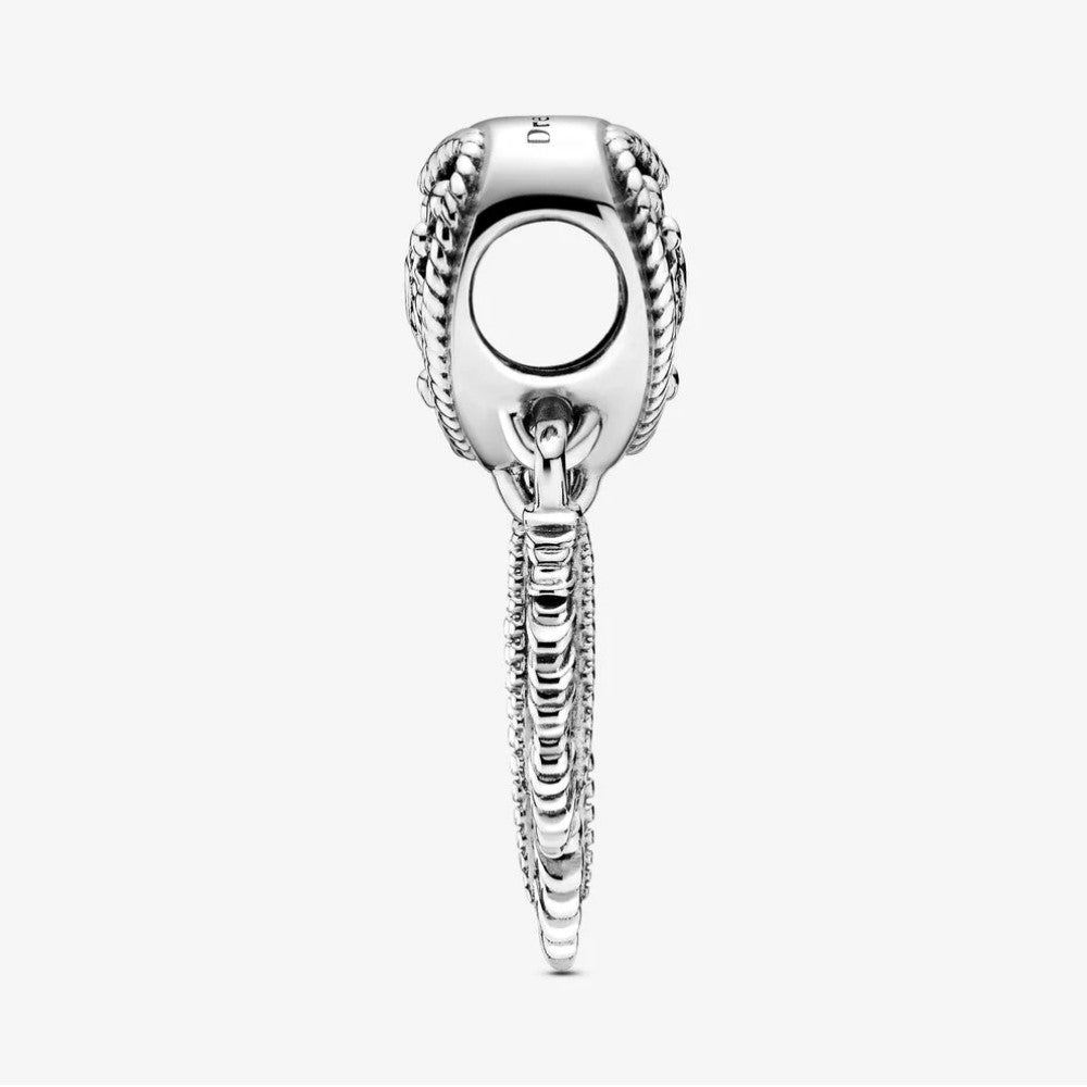 Pandora Dreamcatcher Charm with Three Feathers and Openwork Heart 799107C00