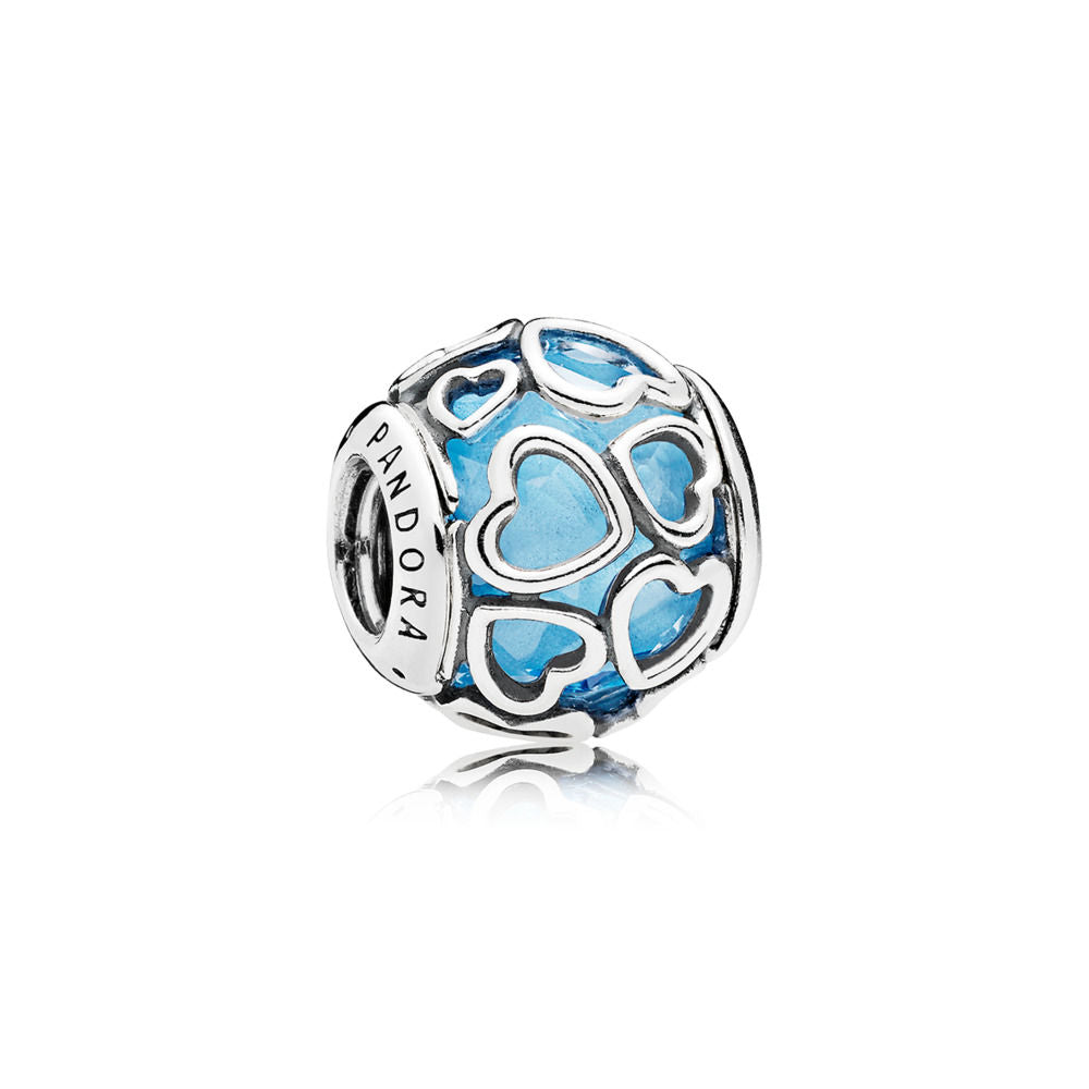 Pandora Open Your Heart Charm Sky Blue 792036NBS