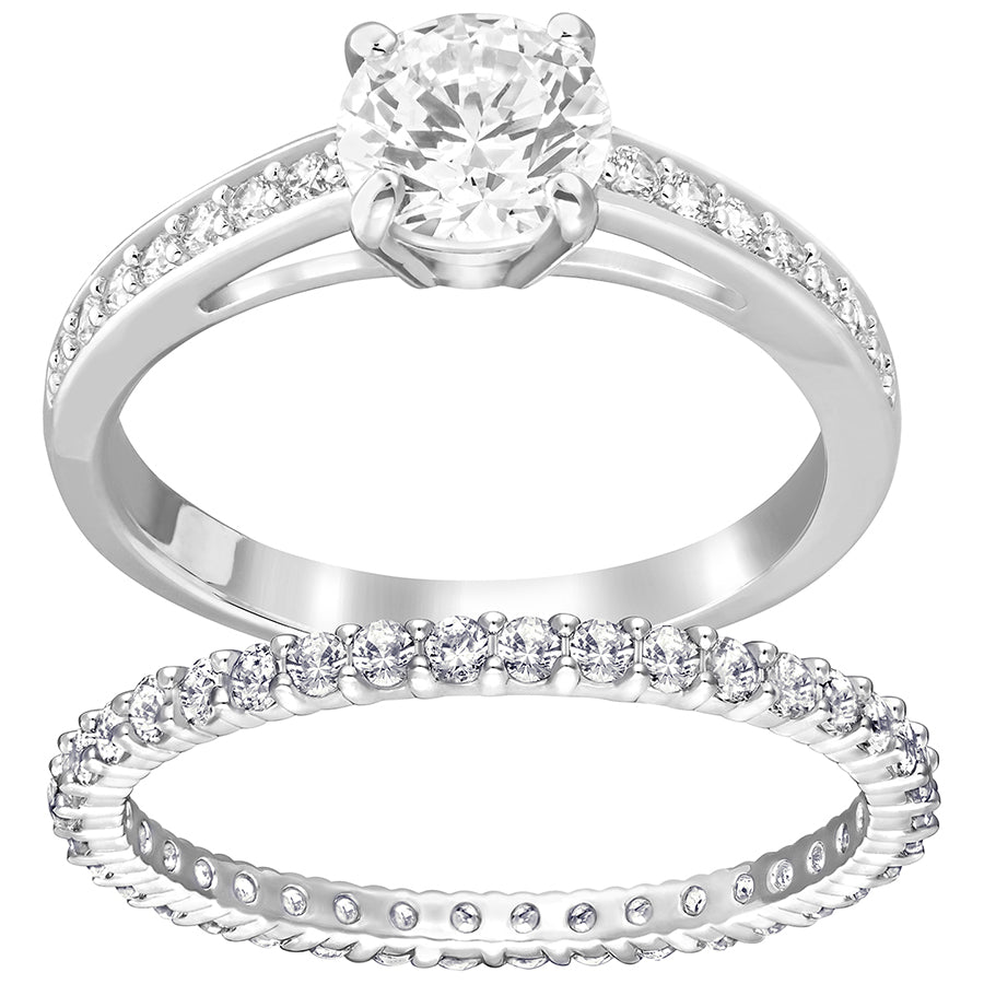 Swarovski I Do Ring Set