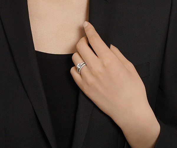 Swarovski I Do Ring Set