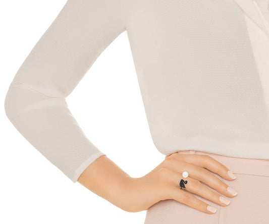 Anello Swarovski Aperto Iconic Swan