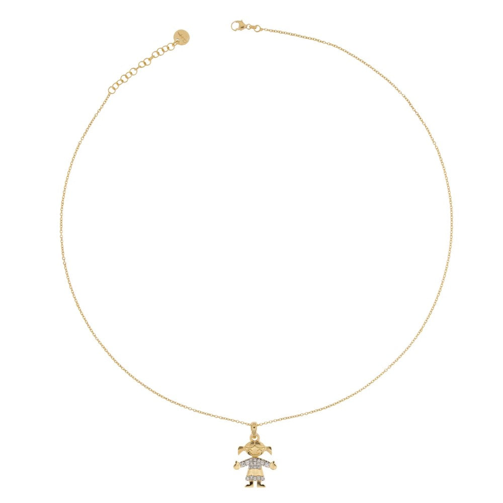 Girocollo Rue Des Mille Con Soggetto Zirconi Bimba GRZ-007-BIMBA