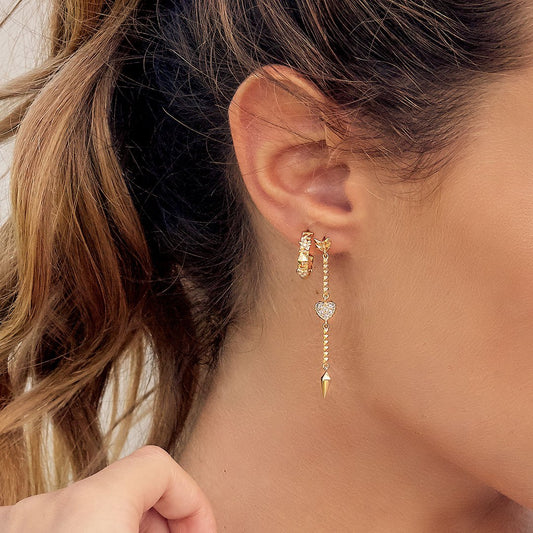 Orecchini Mono Rue Des Mille Cuore e Freccia ORZ-FRE-LAN