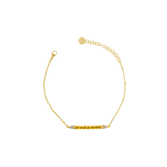 Braccialetto Rue Des Mille Jungle Tribe Barretta Centrale Smalto Maculato BRJ-01 G |