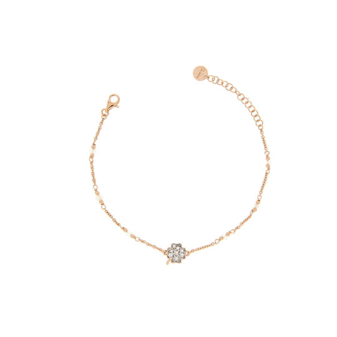Bracciale Catenella Rue Des Mille Quadrifoglio BRZ-001-QUAD