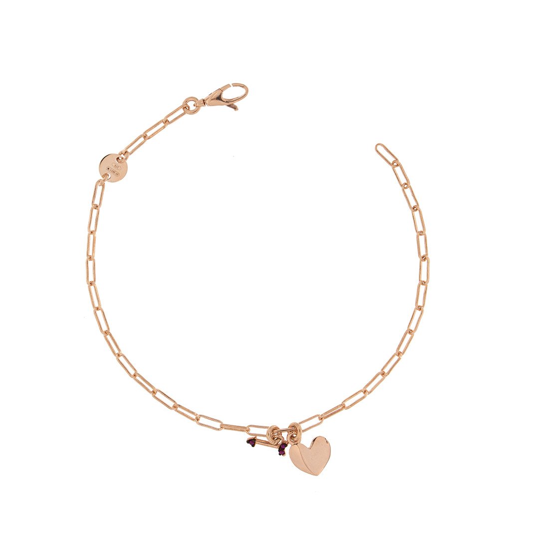Bracciale Catenella Rue des Mille 2 Soggetti Lastra e Zirconi BRZ-201
