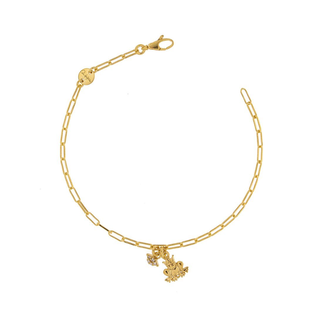 Bracciale Catenella Rue des Mille 2 Soggetti Lastra e Zirconi BRZ-201