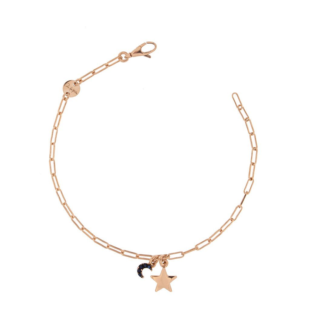 Bracciale Catenella Rue des Mille 2 Soggetti Lastra e Zirconi BRZ-201