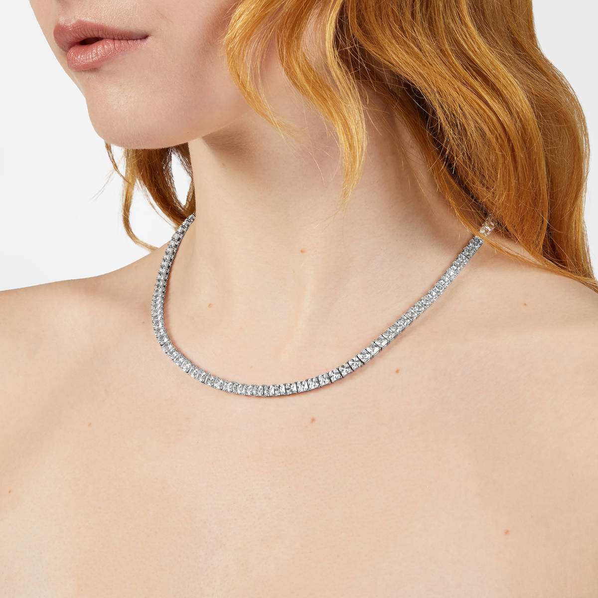Chiara Ferragni Classic J19avj07 Ασημένιο Κολιέ Με Πέτρες 2