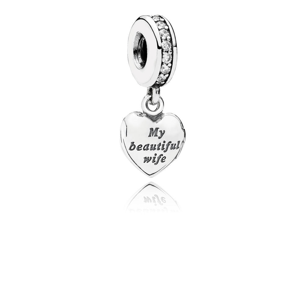 Pandora My Beautiful Wife Pendant Charm 791524CZ