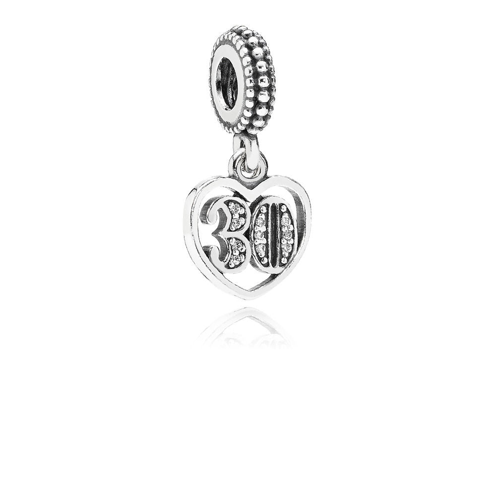 Pandora Charm con Pendente 30 Anni d’Amore 791287CZ