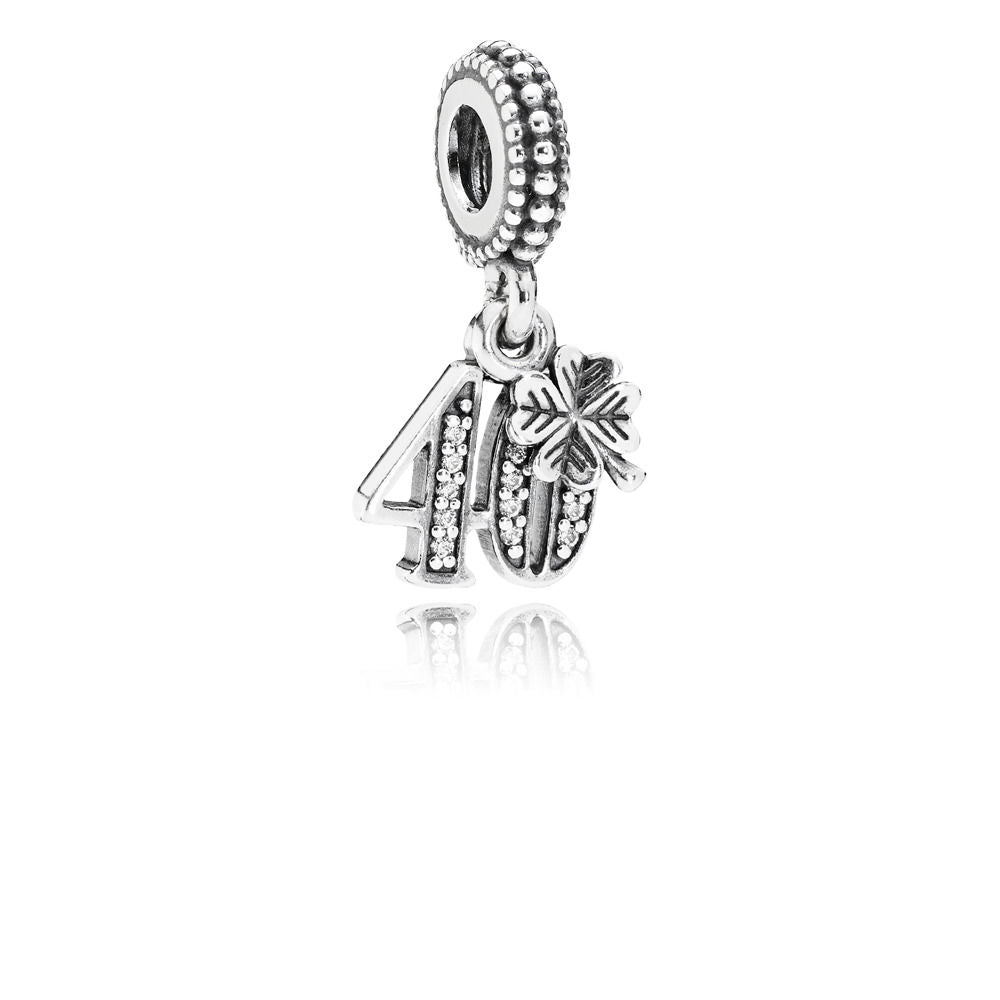Pandora Charm con Pendente 40 Anni d’Amore 791288CZ