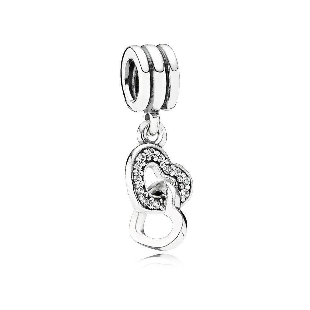 Pandora Charm con Pendente Cuori Intrecciati 791242CZ