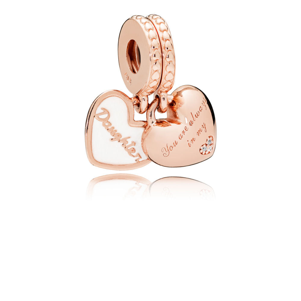 Pandora Charm Pendant Hearts Mom & Daughter 782072EN23