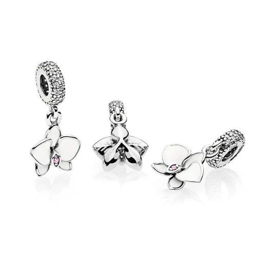 Pandora Charm Pendente Orchidea Bianca 791554EN12