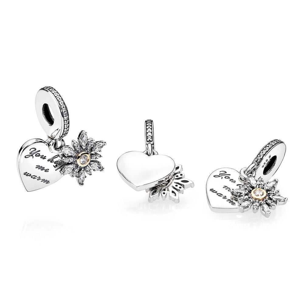Pandora Charm Cuore & Fiocco di Neve 792012CZ