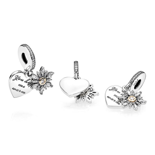 Pandora Charm Cuore & Fiocco di Neve 792012CZ
