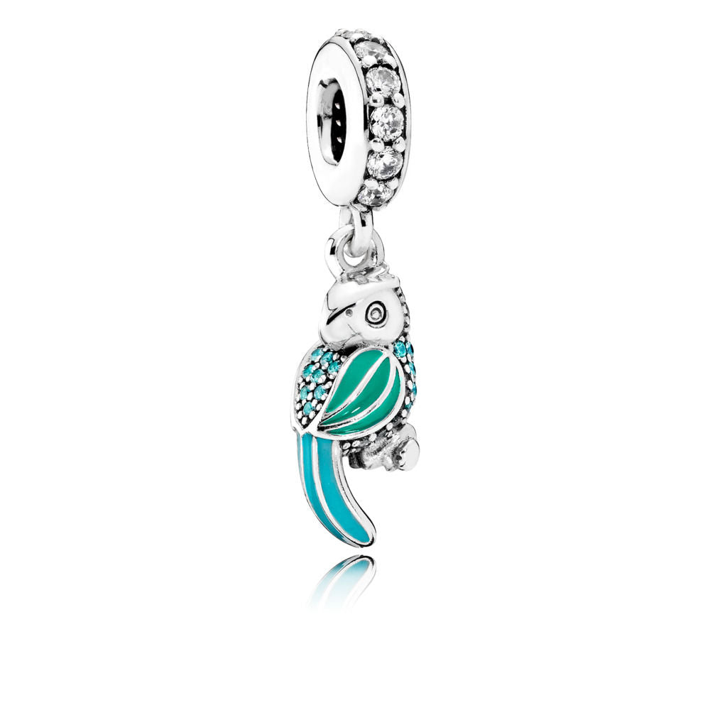 Pandora Tropical Parrot Pendant Charm 791903ENMX