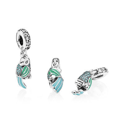 Pandora Tropical Parrot Pendant Charm 791903ENMX