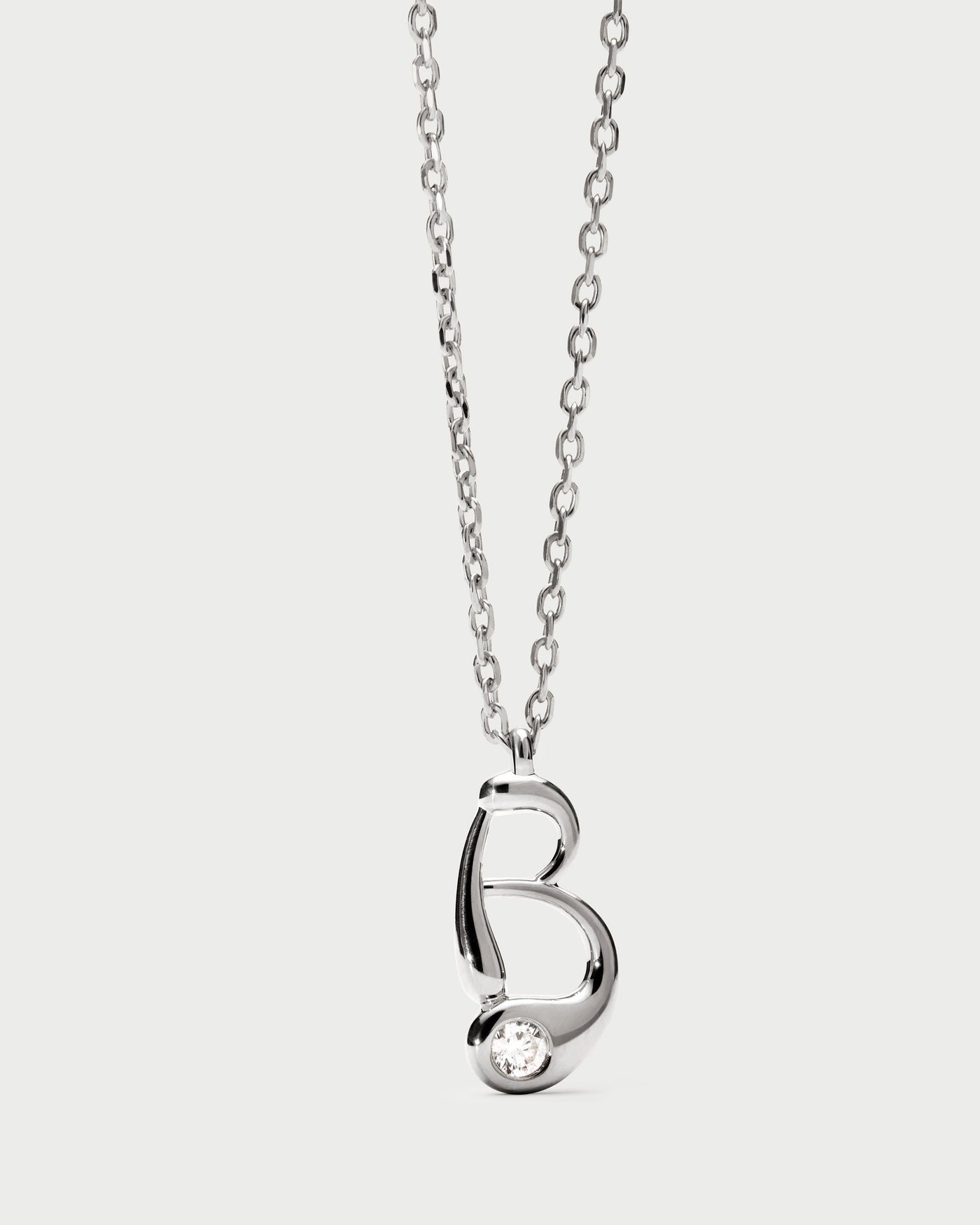 Collana PD PAOLA Collana con ciondolo in argento con l'iniziale B CO02-B75-U