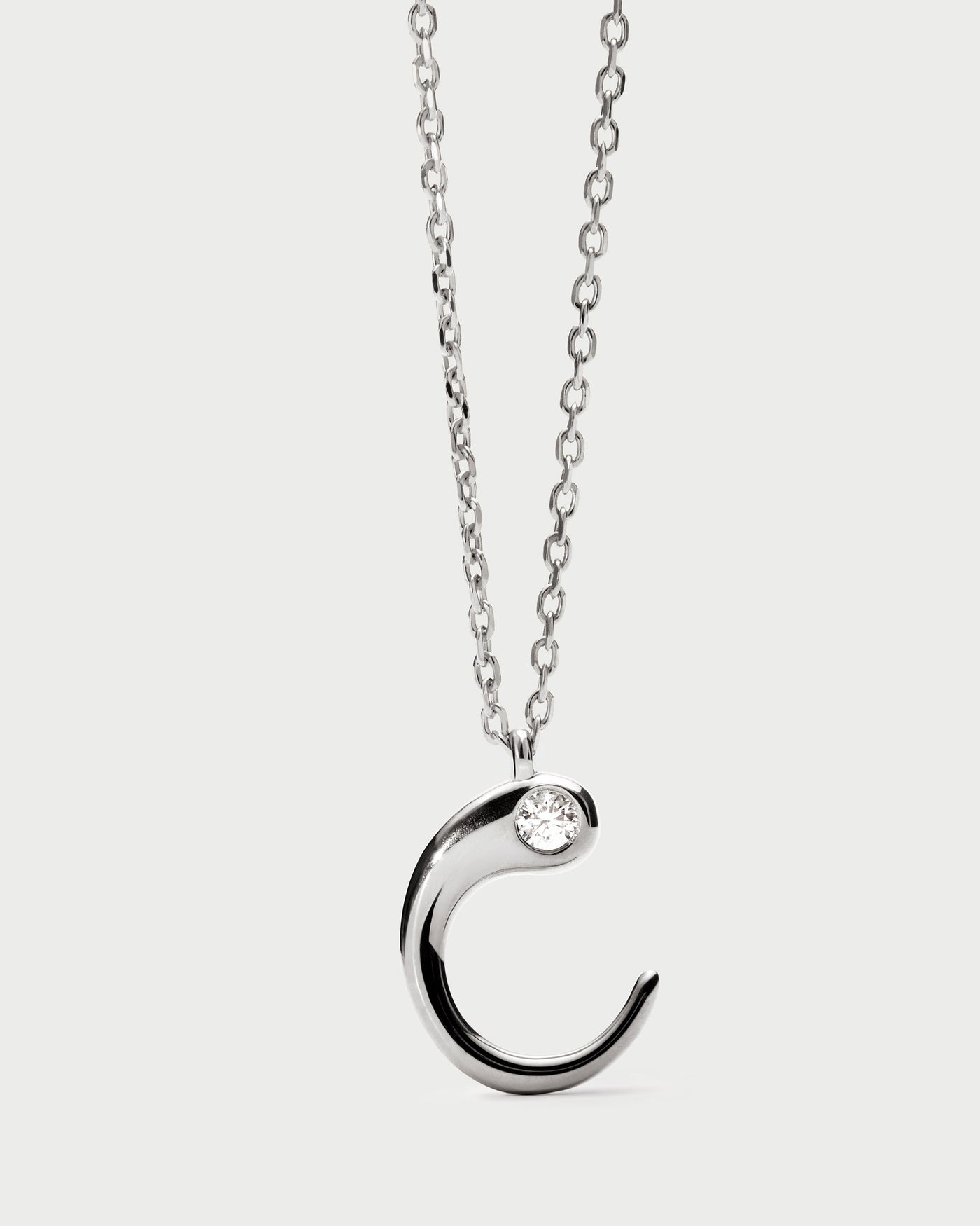 Collana PD PAOLA Collana con ciondolo in argento con l'iniziale C CO02-B76-U