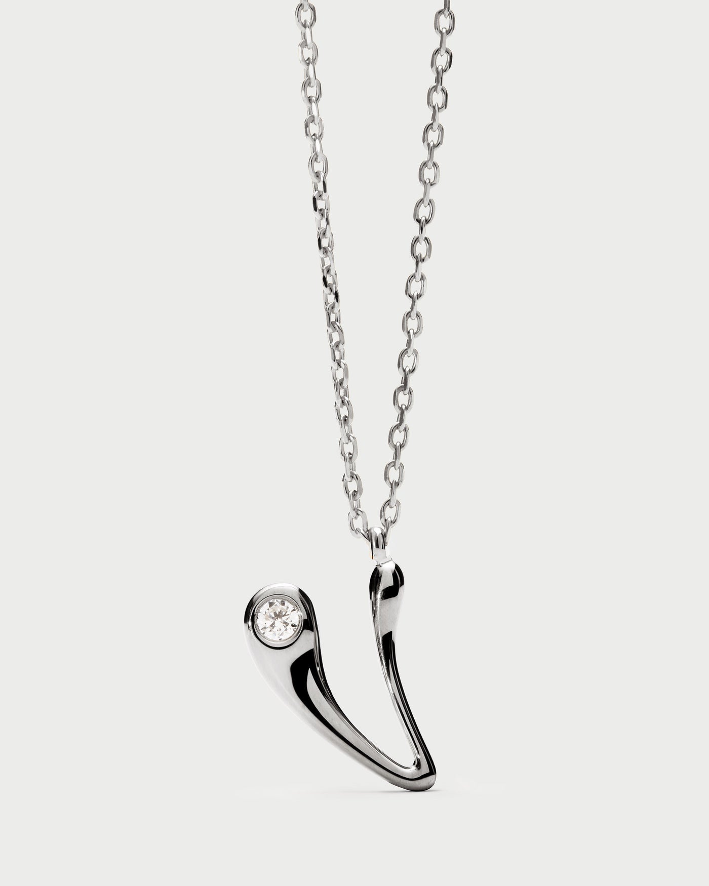 Collana PD PAOLA V initial silver pendant necklace CO02-B95