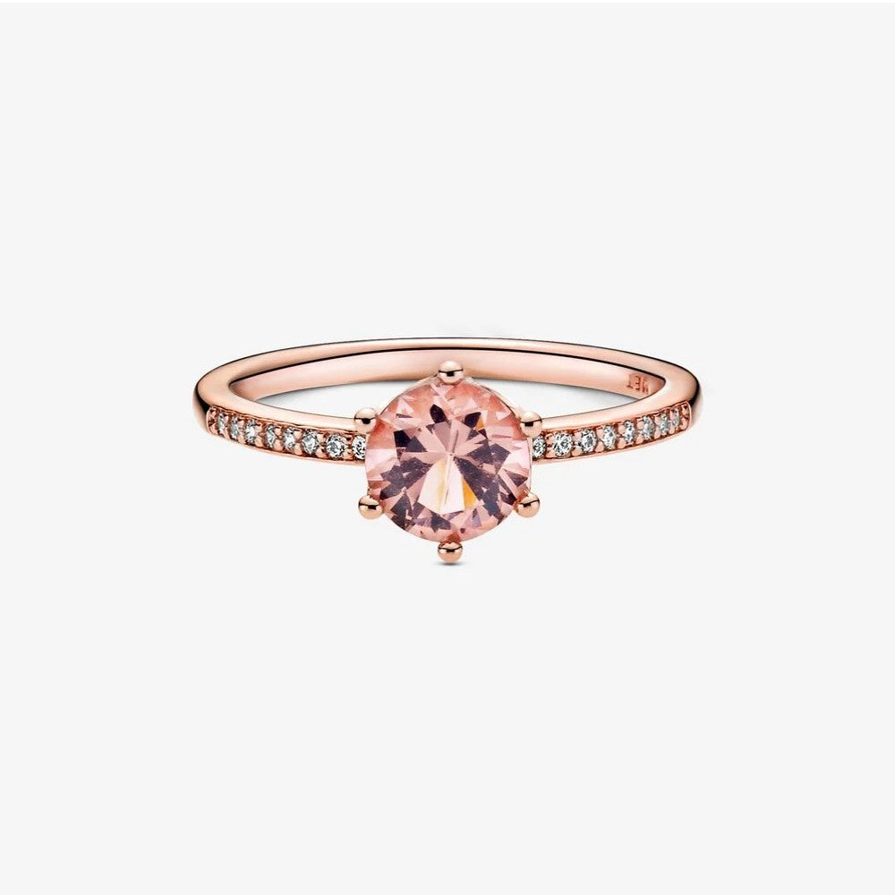 Pandora Sparkling Pink Crown Solitaire Ring 188289C01