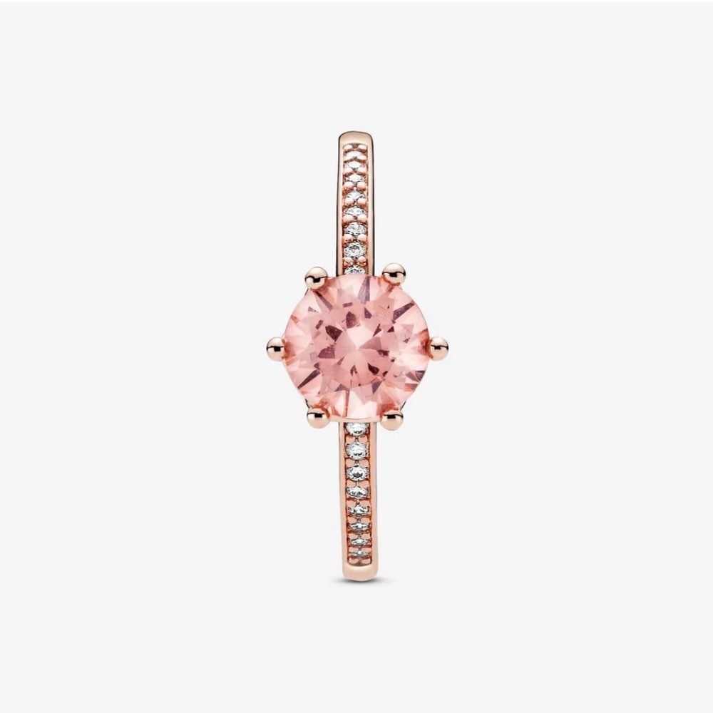 Pandora Sparkling Pink Crown Solitaire Ring 188289C01