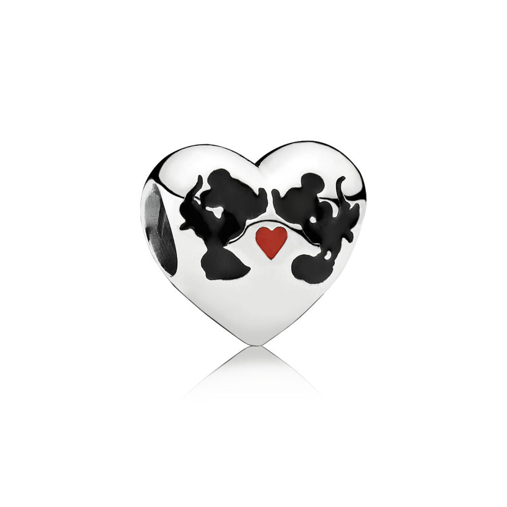 Pandora Disney, Mickey Mouse and Minnie Kiss Charm 791443ENMX