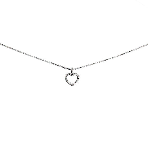 Collana Casadei a Cuore in Oro Bianco e Diamanti