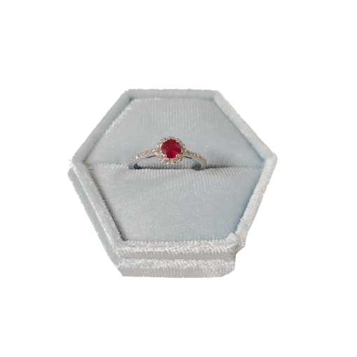 Casadei Ring in White Gold, Ruby and Diamonds