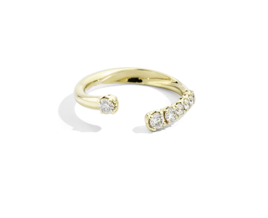 Anello Recarlo ANNIVERSARY VERETTA ASIMMETRICA MORE GIALLO R86FN007/G044-15