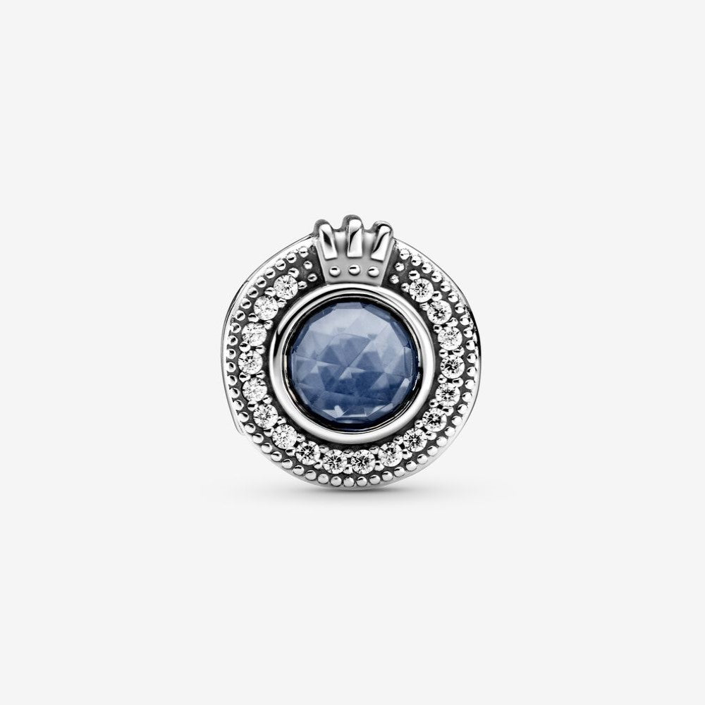 Charm Pandora Blu con O Coronata Scintillante 799058C01