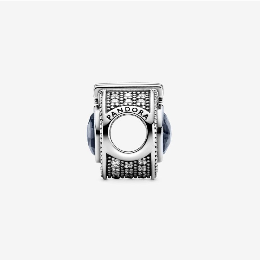 Charm Pandora Blu con O Coronata Scintillante 799058C01