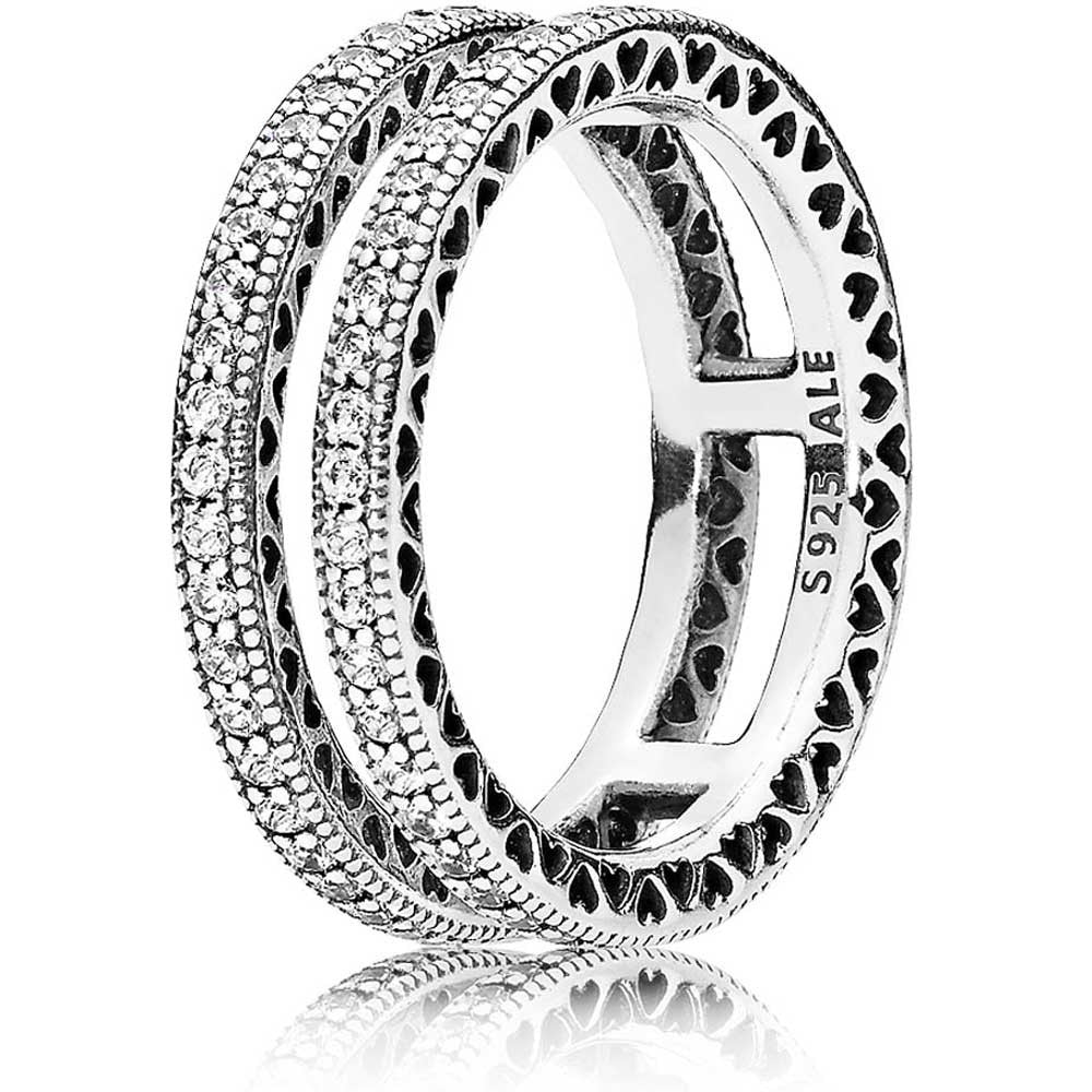 Pandora Double Hearts Ring 196236CZ