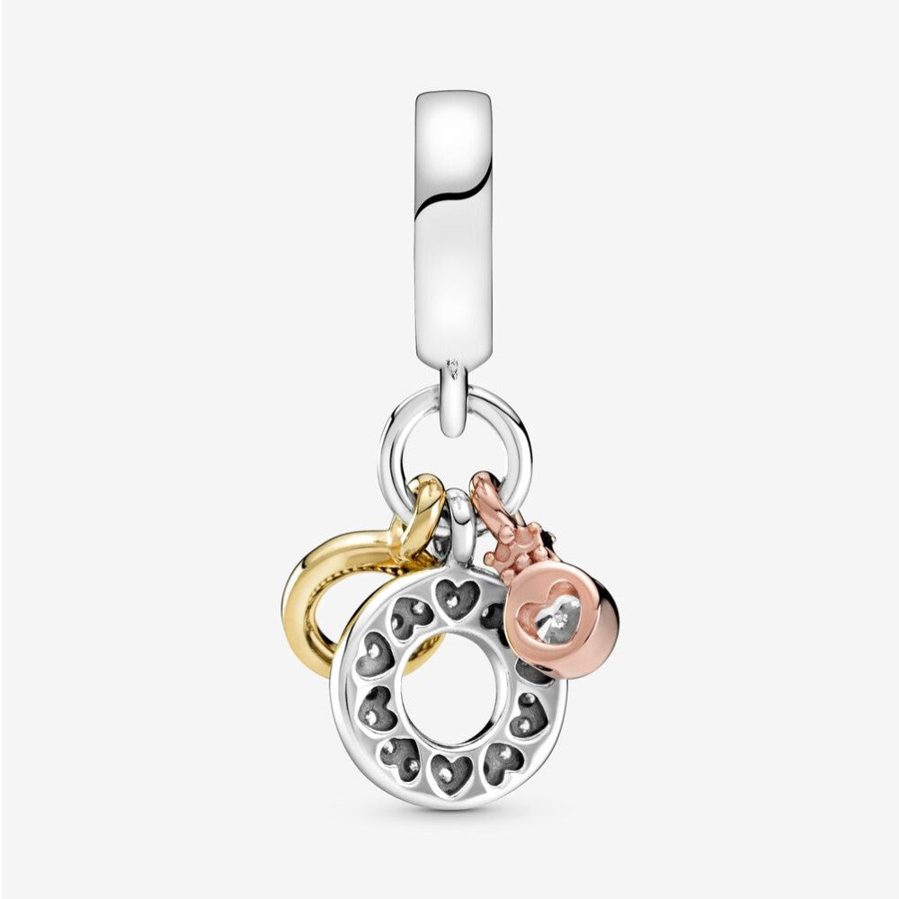 Pandora Triple Monogram Logo Pendant Charm 799044C01