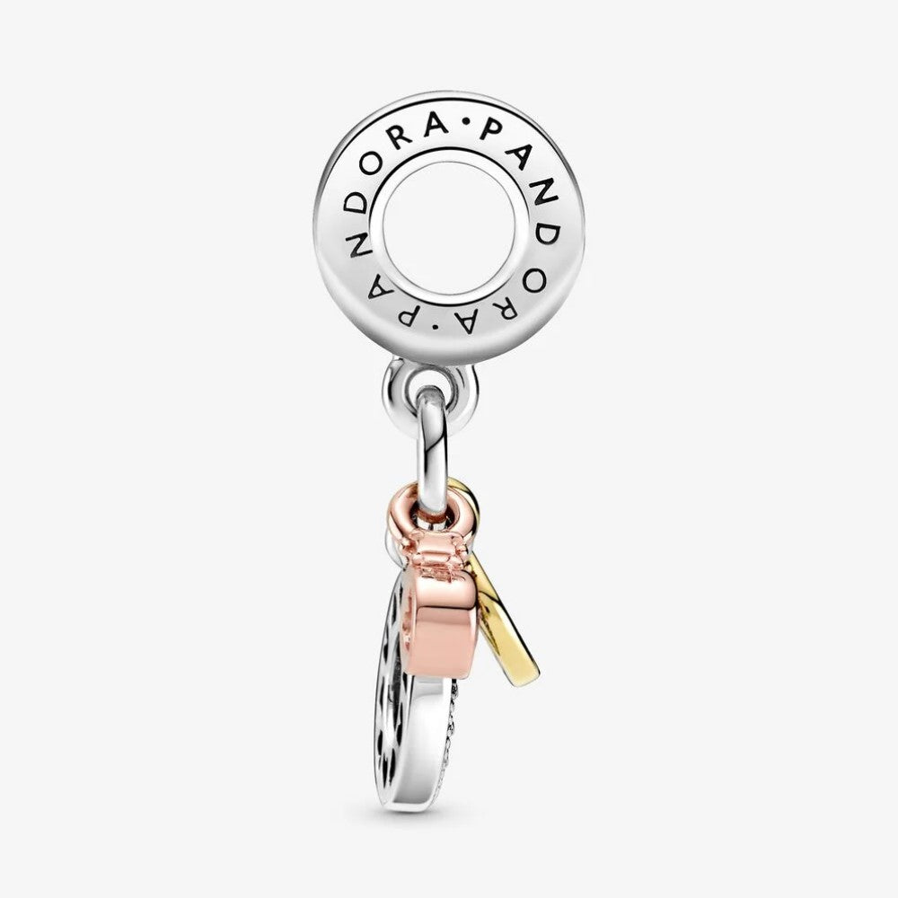 Pandora Triple Monogram Logo Pendant Charm 799044C01