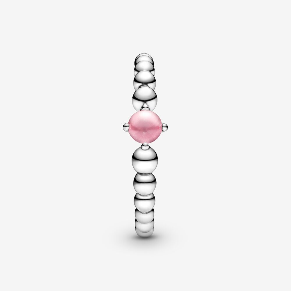 Anello Pandora Rosa Decorato con Sfere 198598C09