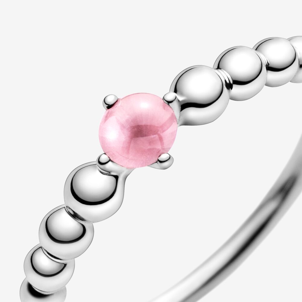 Anello Pandora Rosa Decorato con Sfere 198598C09