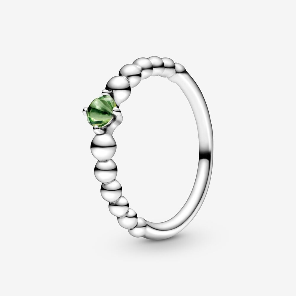 Pandora Spring Green Ring Decorated with Spheres 198598C10