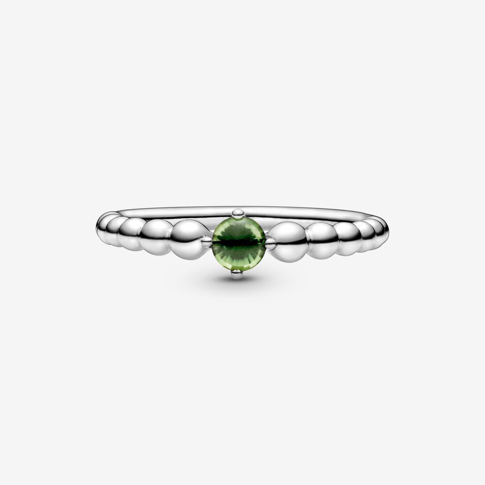 Pandora Spring Green Ring Decorated with Spheres 198598C10