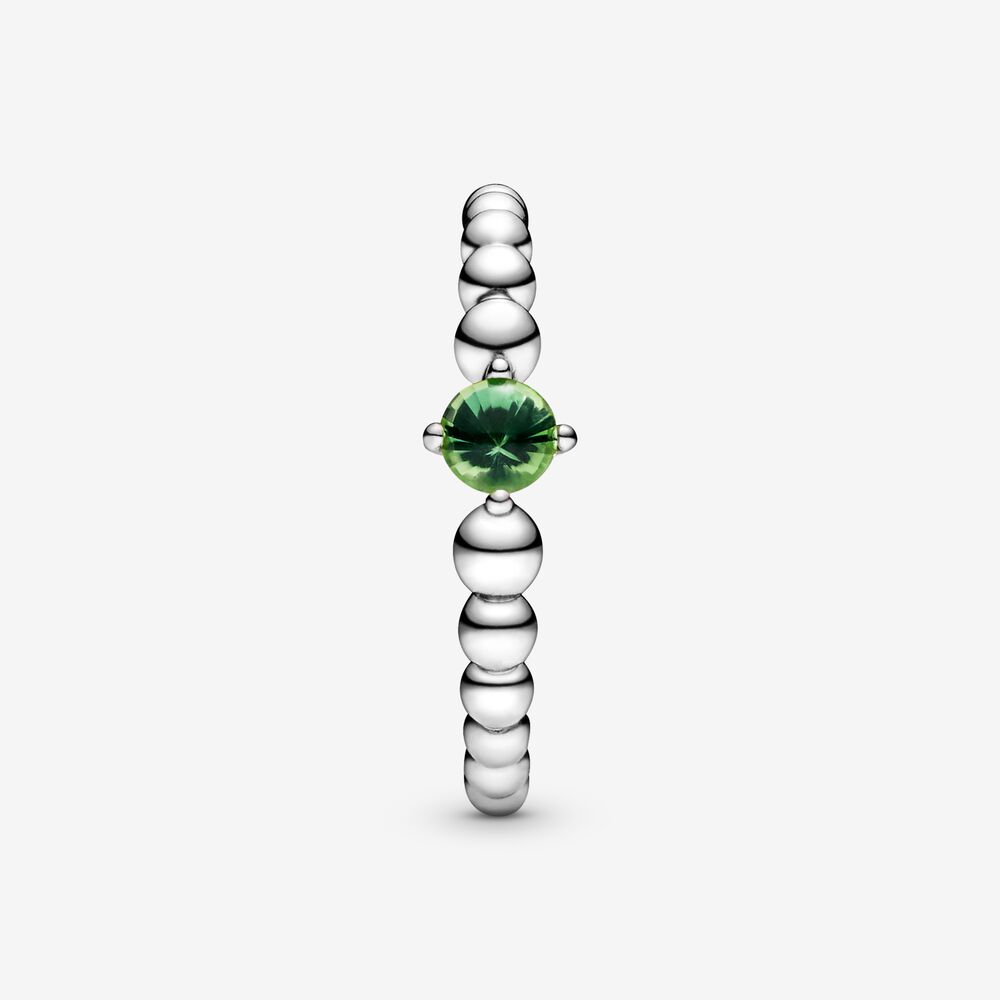 Pandora Spring Green Ring Decorated with Spheres 198598C10