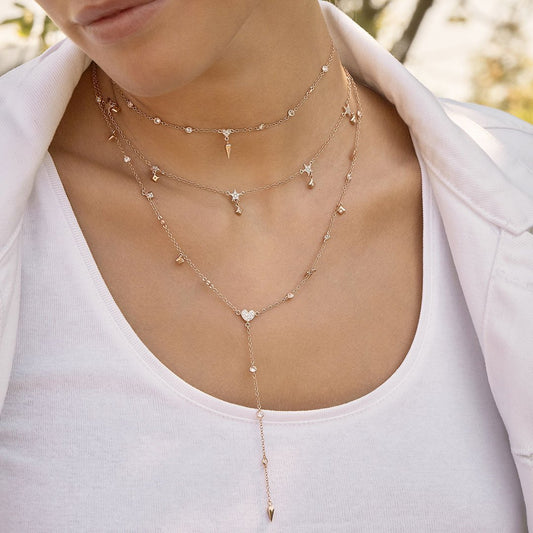 Girocollo 50cm Rue Des Mille Cuore e Lancia GRZ-BO ROS