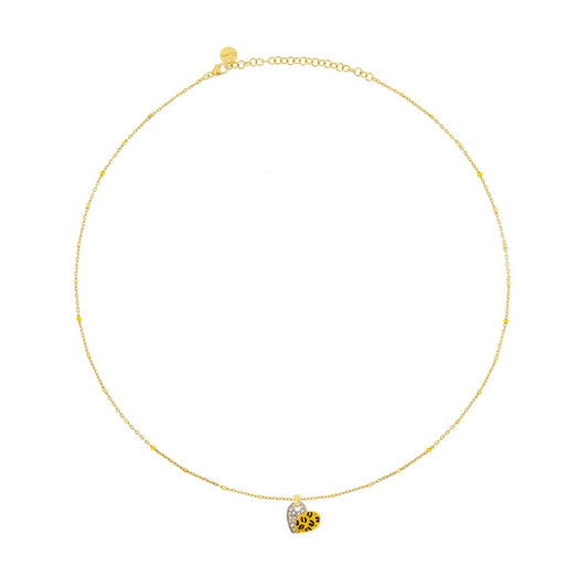 Girocollo Rue Des Mille Jungle Tribe con Cuore Smalto Maculato GRJ-01 A